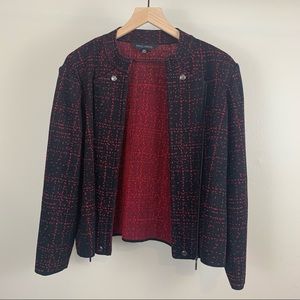 Ming Wang Blazer Jacket Zipper Detail